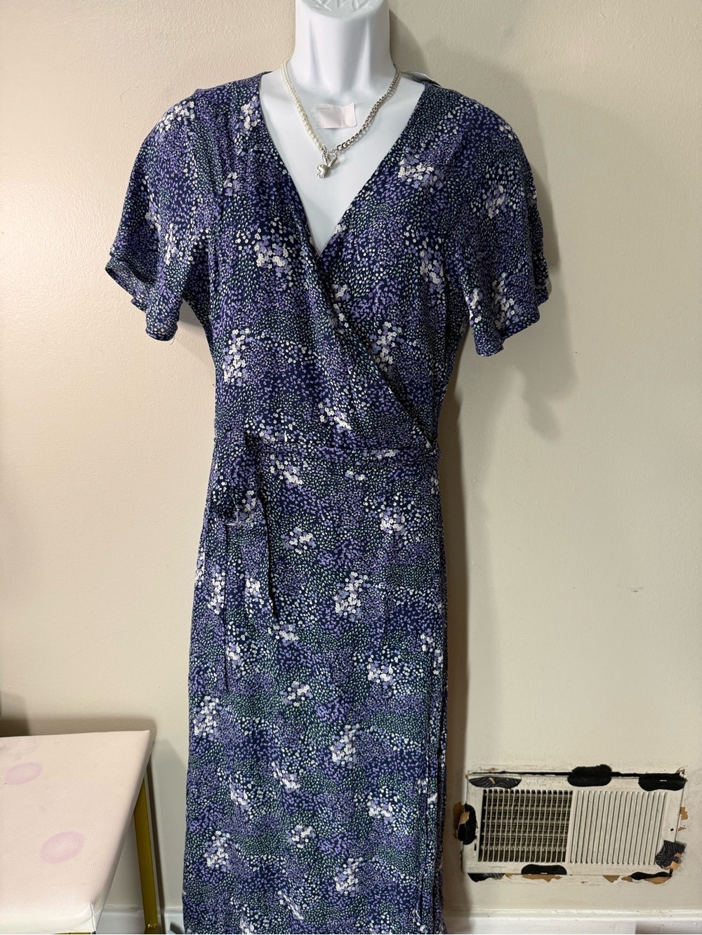 Buffalo Purple Floral Wrap Maxi Dress